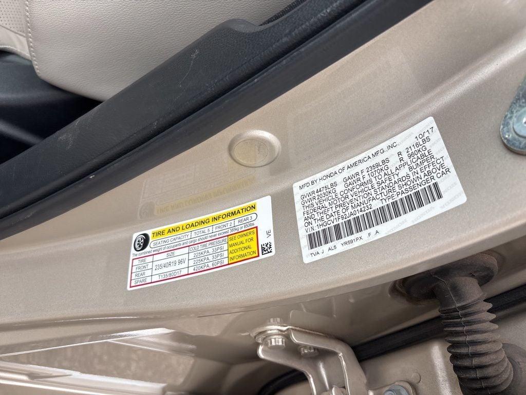 2018 Honda Accord Sedan Touring 1.5T