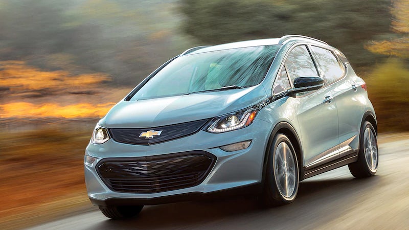 2018 Chevrolet Bolt-EV running on road