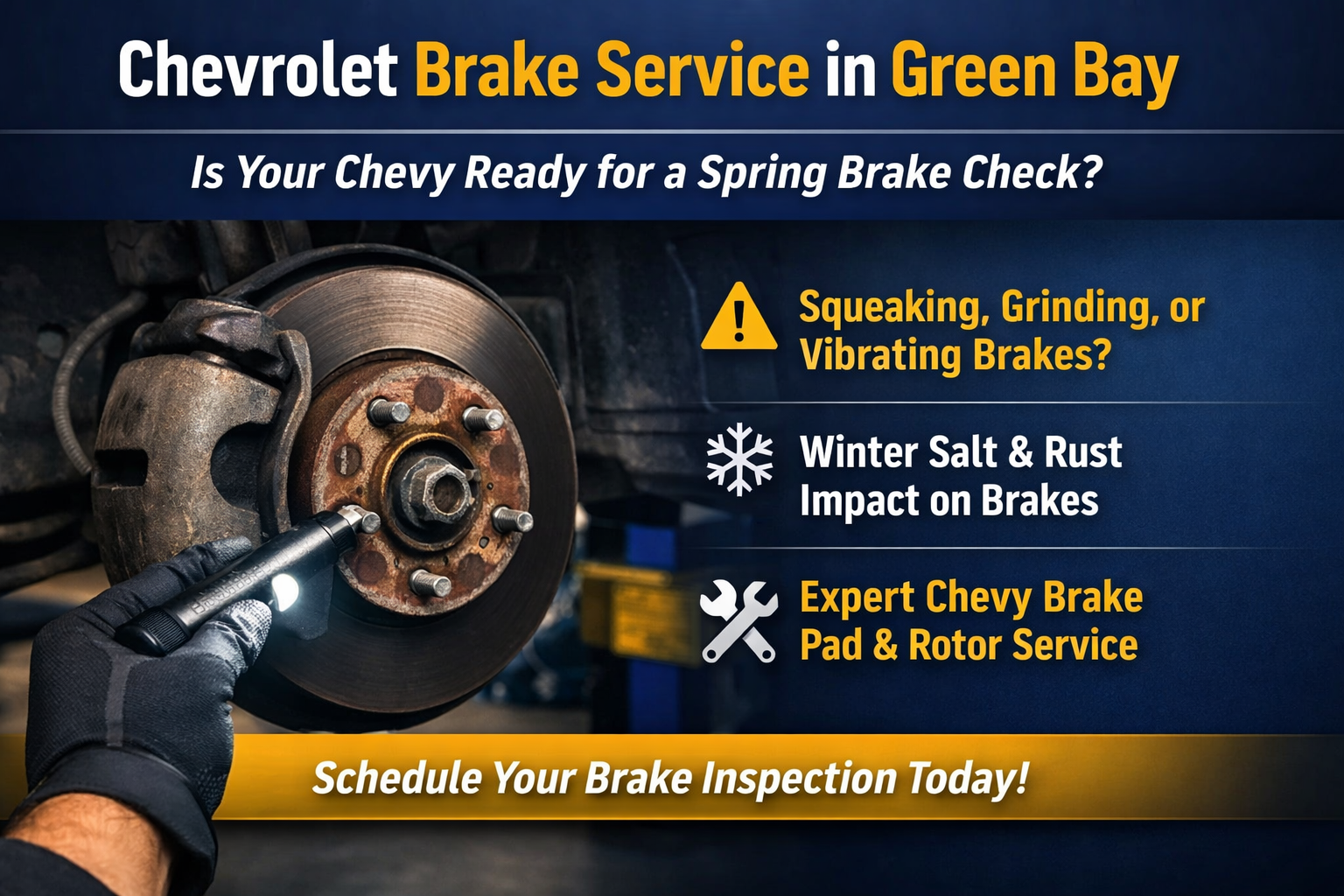 Chevrolet brake service in Green Bay WI Koehne Chevrolet