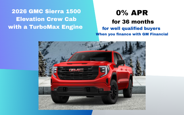 2026 GMC Sierra LD Elevation Crew Cab with TurboMax Engine 0% APR