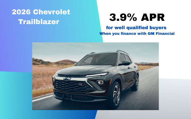 2026 Chevy Trailblazer 3.9% APR