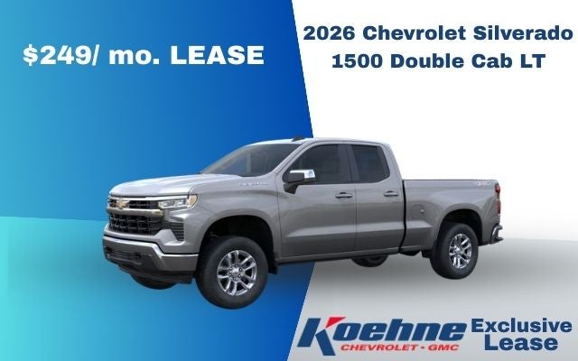 2026 Chevy Silverado Double Cab LT starting at $249/mo. Lease